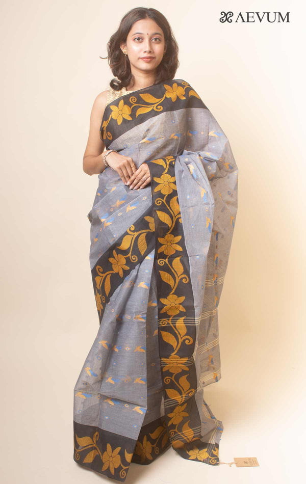 Bengal Cotton Handloom Saree Without Blouse Piece - 17740 - AEVUM