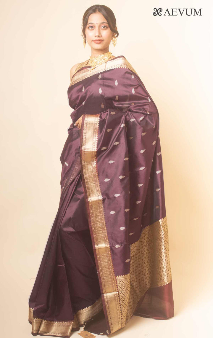 Kanjivaram Banarasi work Pure Silk Saree with Silk Mark - 17744 Saree Riya's Collection   