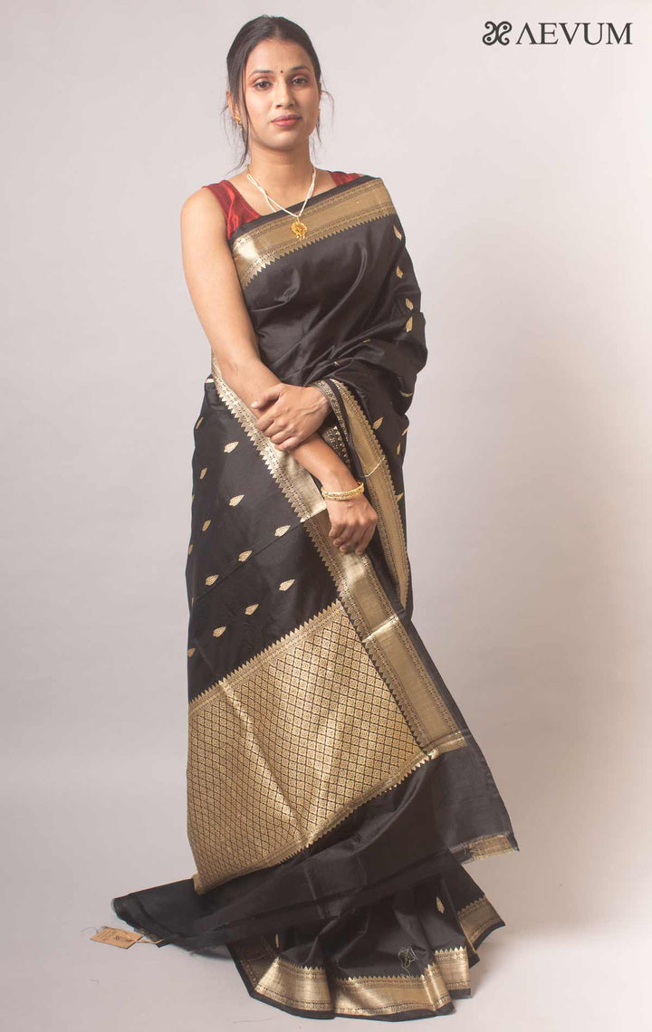 Kanjivaram Banarasi work Pure Silk Saree with Silk Mark - 17745 Saree Riya's Collection   