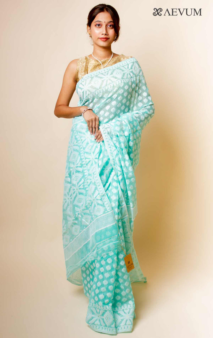 Soft Dhakai Jamdani Saree without Blouse Piece - 17895 Saree Anita Kuthir   