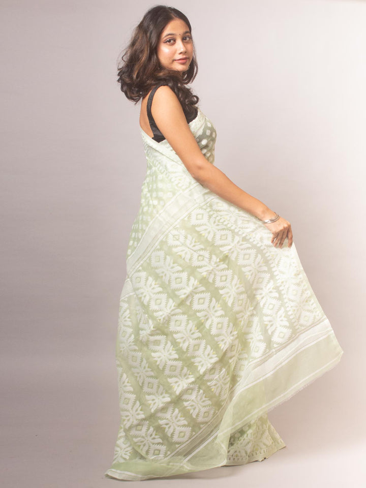 Soft Dhakai Jamdani Saree - 18055 Saree AEVUM