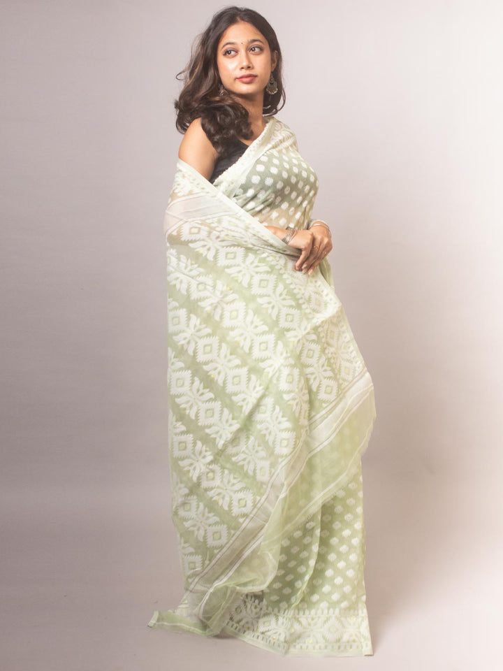 Soft Dhakai Jamdani Saree - 18055 Saree AEVUM