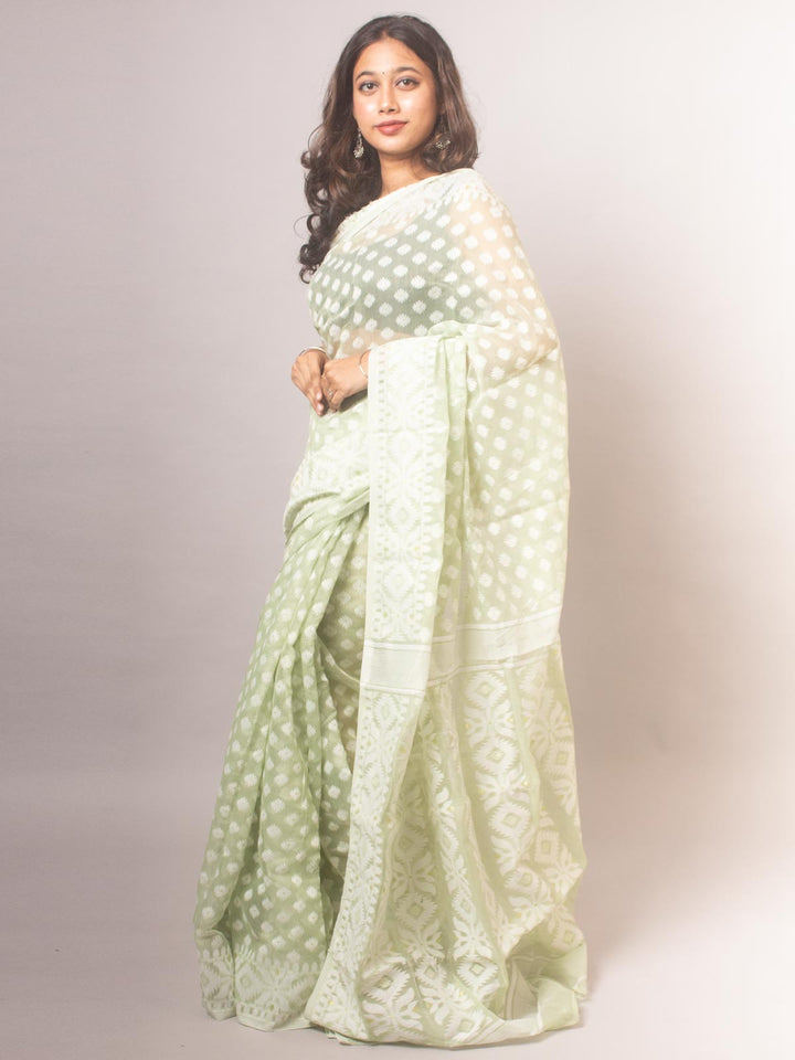 Soft Dhakai Jamdani Saree - 18055 Saree AEVUM