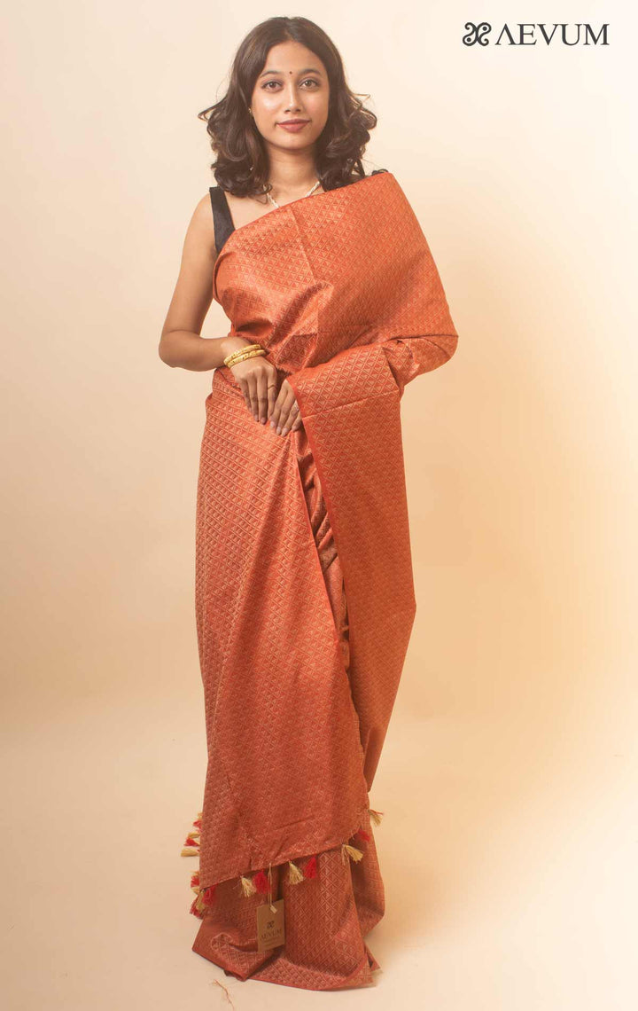 Katan Silk Saree with weaving designs - 18122 Saree Raj Dev Kumar   