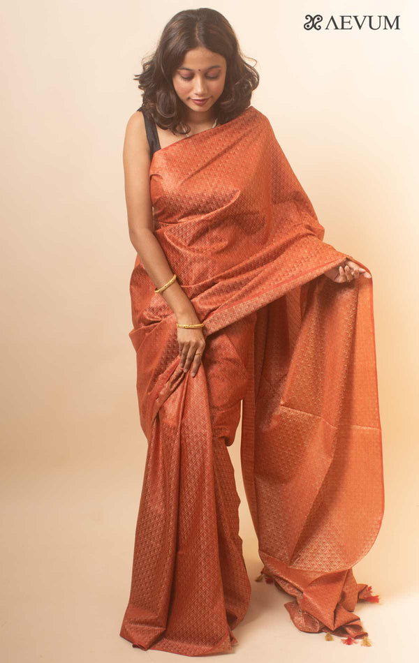 Katan Silk Saree with weaving designs - 18122 - AEVUM