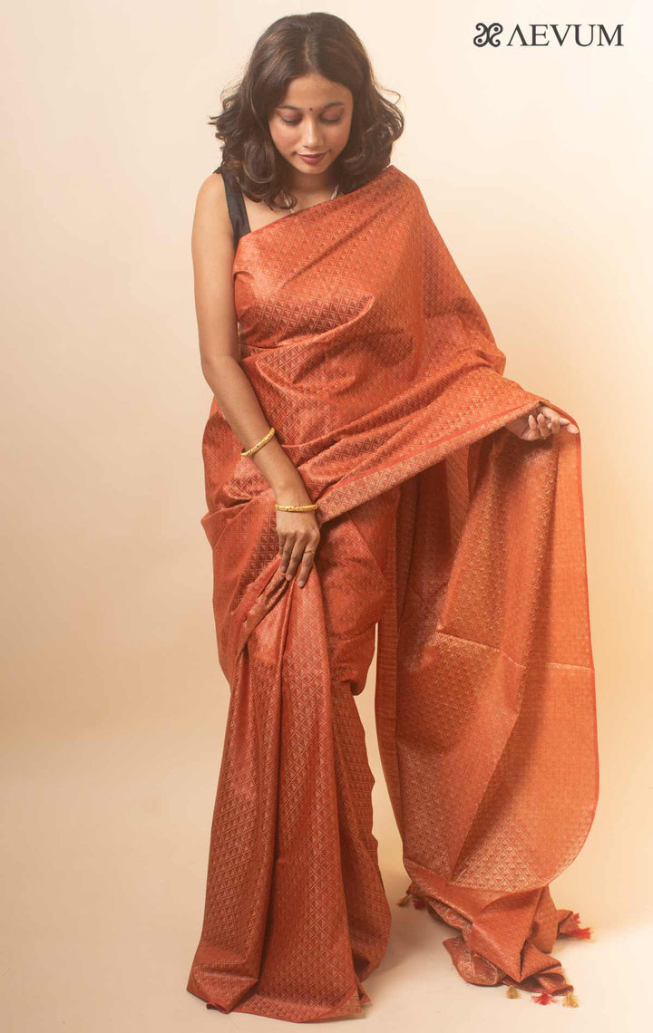 Katan Silk Saree with weaving designs - 18122 Saree Raj Dev Kumar   