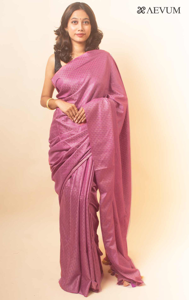 Katan Silk Saree with weaving designs - 18124 Saree Raj Dev Kumar   