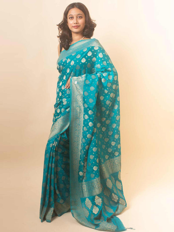 Mysore Crepe Silk Zari Work Saree - 18356 Saree Riya's Collection   