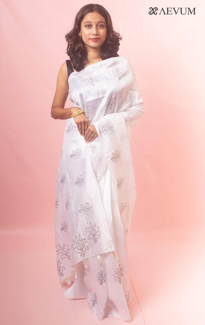Raw Silk Saree with Emboridery - 18361 Saree Manjunatha   
