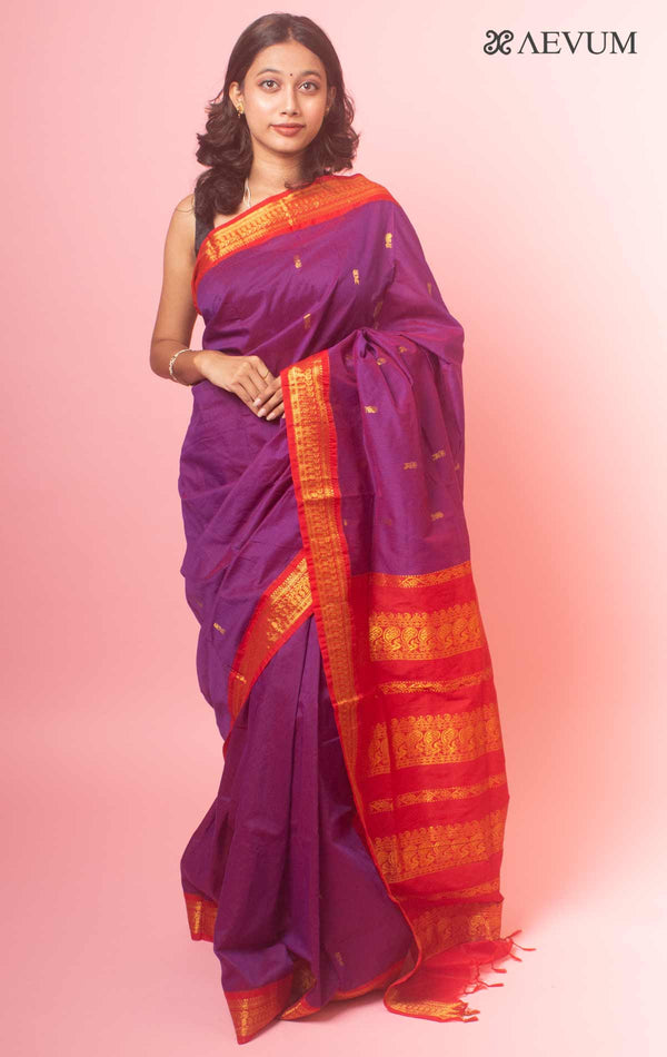 Kalyani South Cotton Silk Handloom Saree with Blouse Piece - 1837 Saree SSH   