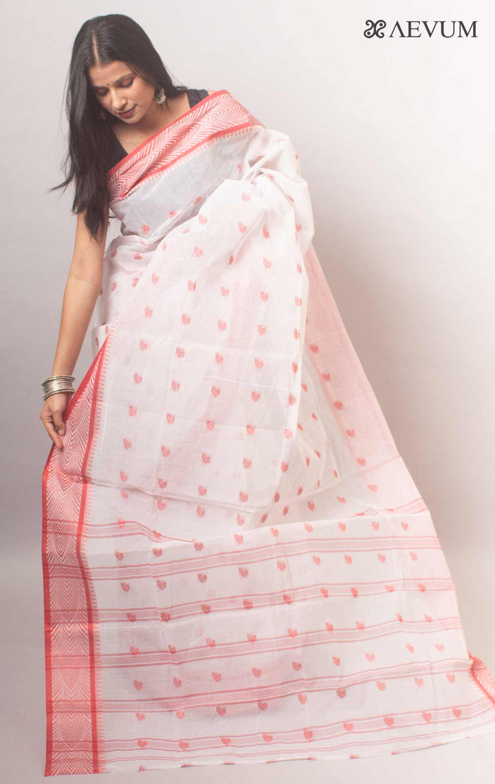 Bengal Cotton Handloom Saree Without Blouse Piece - 18427 Saree AEVUM   