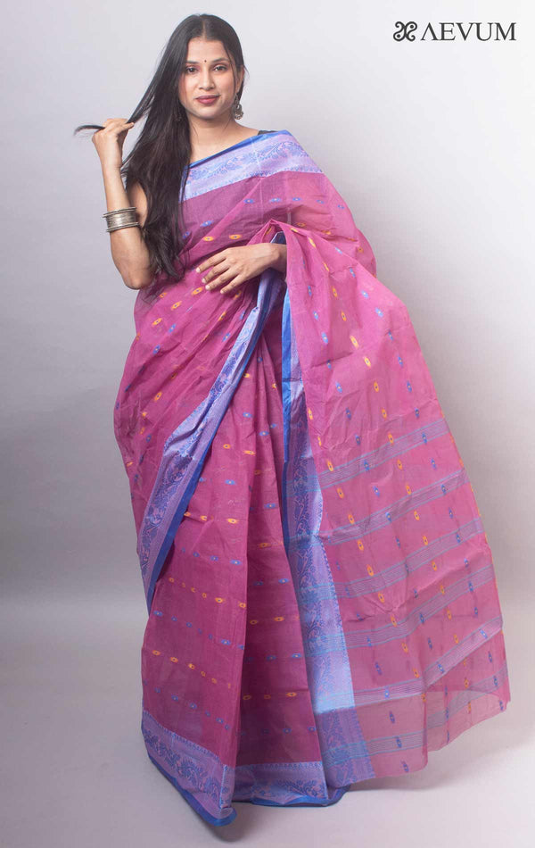 Bengal Cotton Handloom Saree Without Blouse Piece - 18429 - AEVUM