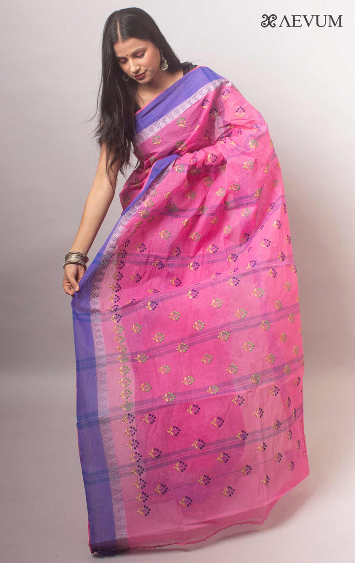 Bengal Cotton Tant Saree with Embroidery - 18584 Saree Riya's Collection   