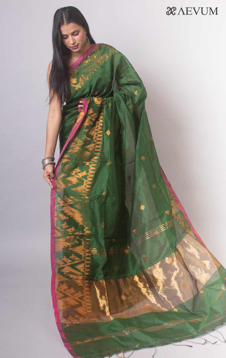 Tant Silk Bengal Handloom Saree - 18660 Saree AEVUM   