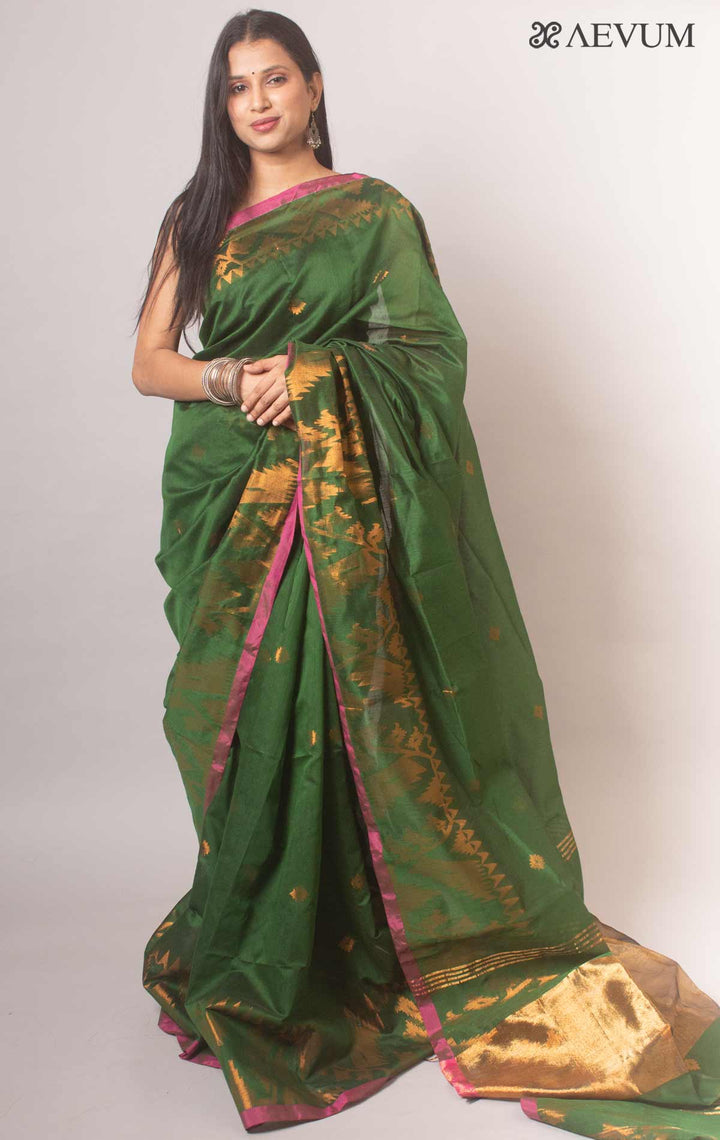 Tant Silk Bengal Handloom Saree - 18660 Saree AEVUM   