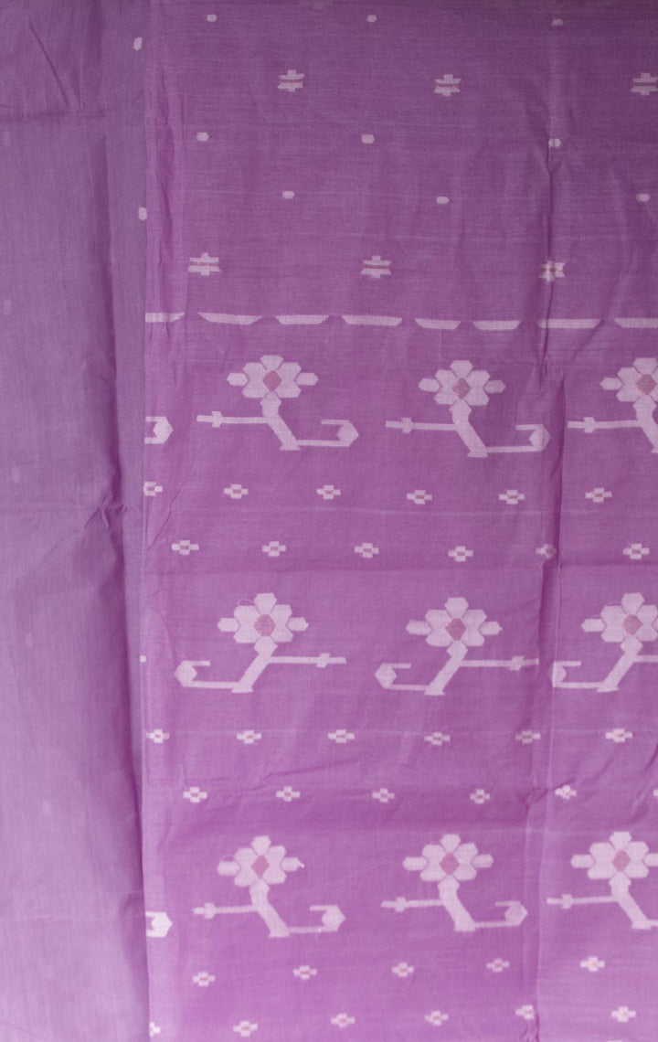 Pure Cotton Handloom  Jamdani Saree - 18695 Saree Anita Kuthir   