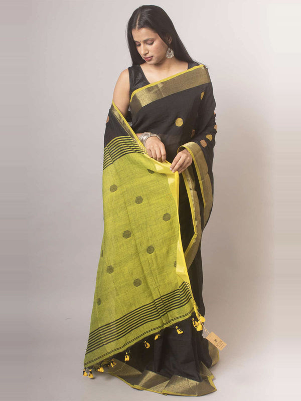 Bengal Cotton Khaadi Handloom Saree - 18907 Saree AEVUM