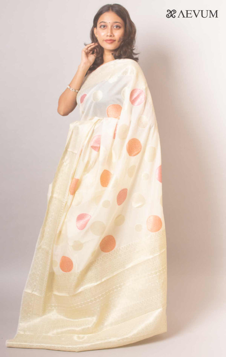 Semi Georgette Soft Banarasi Silk Saree - 19388 - AEVUM