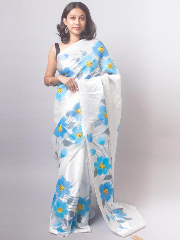 Chandramallika Satin Silk Hand Painted Saree - 19856 Saree AEVUM 2   