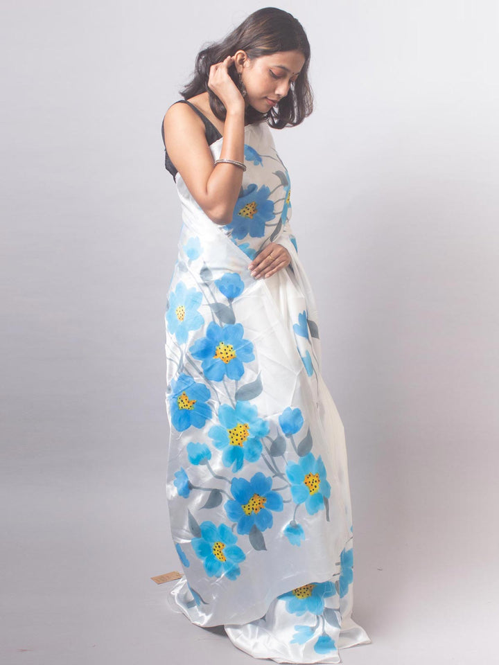 Chandramallika Satin Silk Hand Painted Saree - 19856 Saree AEVUM 2   