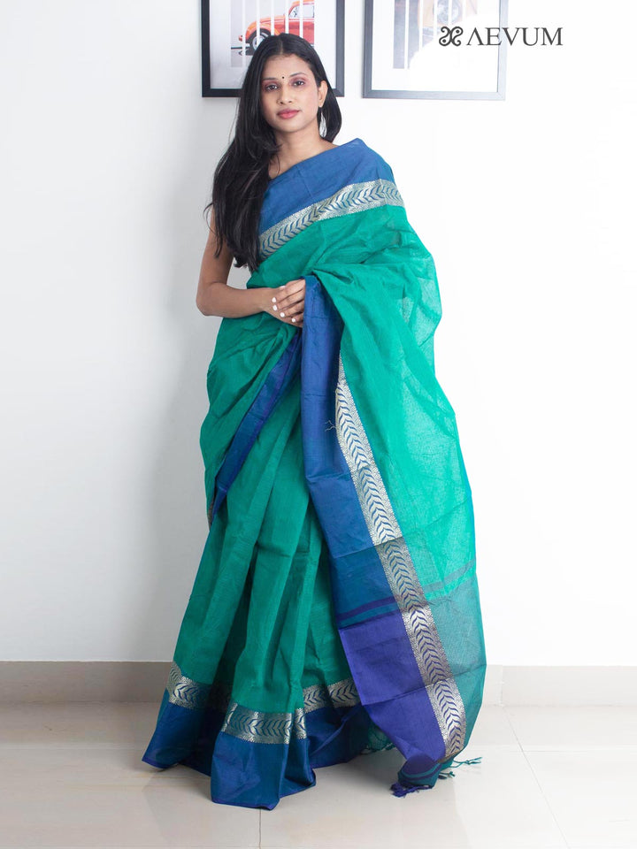 Bangladeshi Cotton Handloom Saree Without Blouse Piece - 2339 Saree AEVUM 2