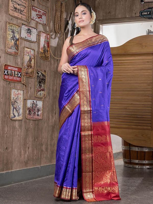 Kanjivaram Banarasi Handloom Pure Silk Saree with  Silk Mark - 2686