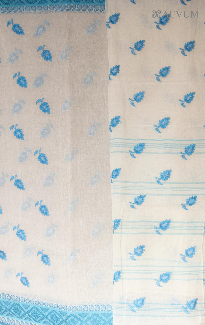 Bengal Cotton Tant Saree with Embroidery - 2972 Saree AEVUM