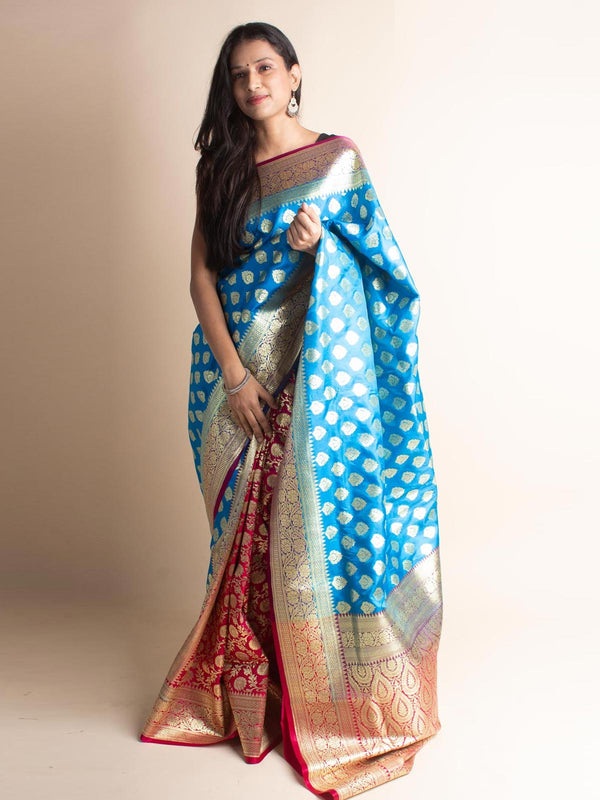 Banarasi Saree with Blouse Piece - 3434 Saree AEVUM 2   