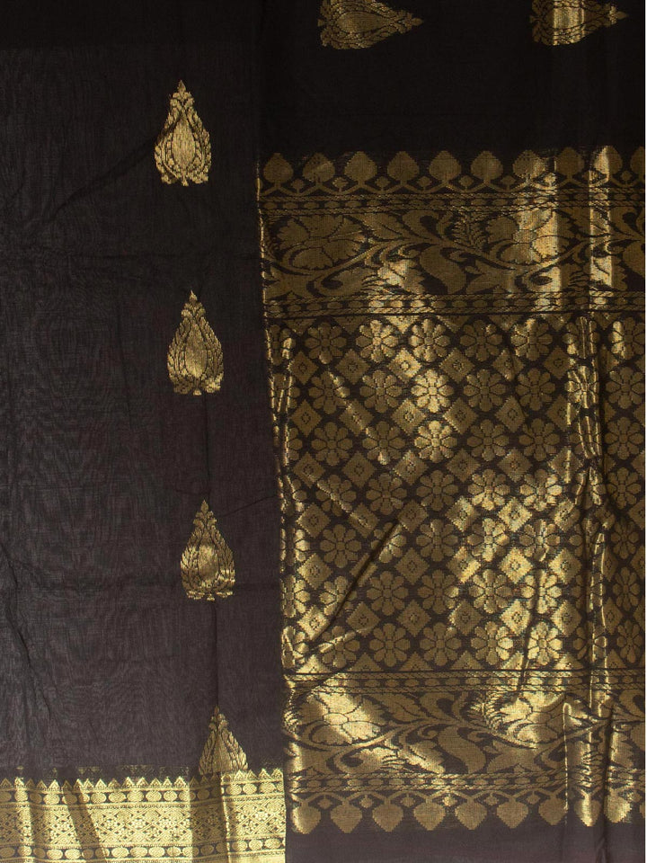 Cotton Linen Banarasi Handloom Saree - 3638 Saree Ashoke Pal   