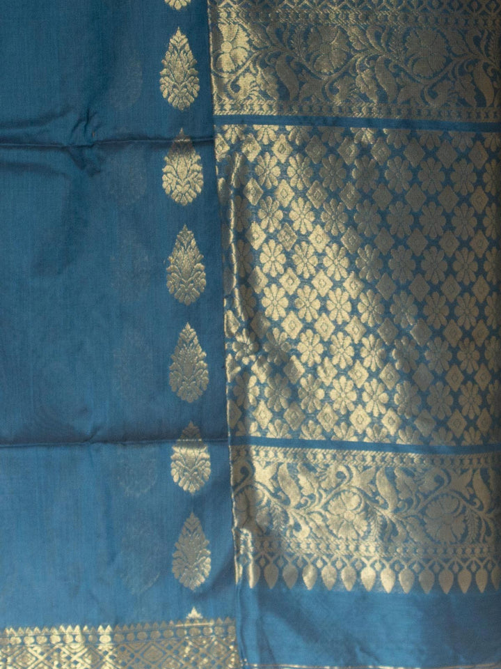 Cotton Linen Banarasi Handloom Saree - 3639 - AEVUM