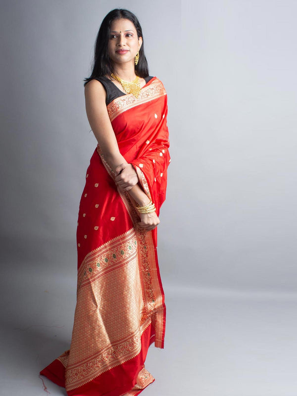 Banarasi Silk Saree with Silk Mark - 3745 Saree AEVUM 2   