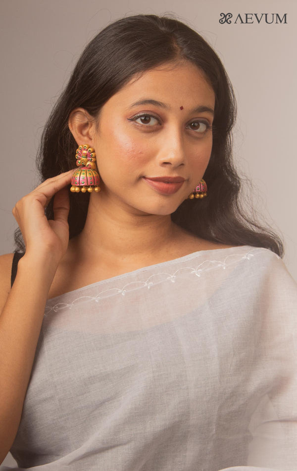 Terracotta Handmade Earrings - 4419 Jewellery Kasturi Sengupta   