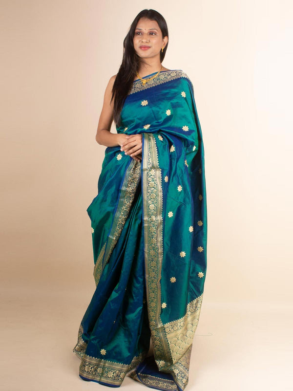 Banarasi Silk Saree with Silk Mark - 4377 Saree AEVUM 2   
