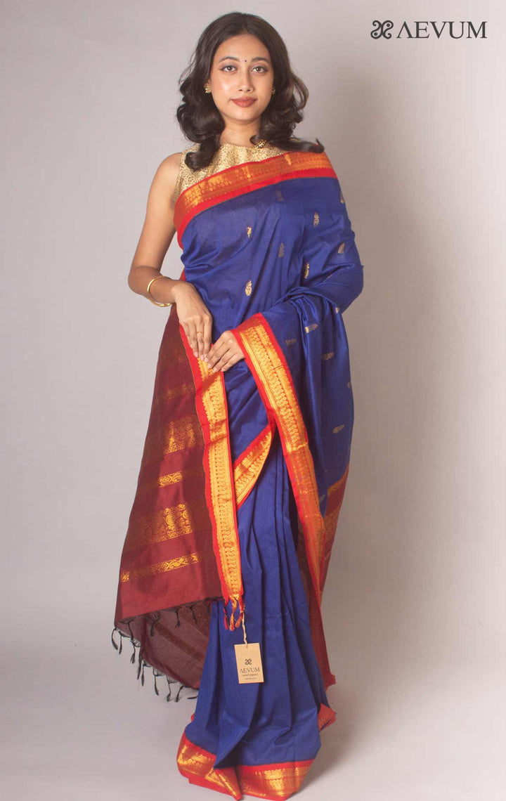 Kalyani South Cotton Silk Handloom Saree with Blouse Piece - 4471 Saree T Umarali   