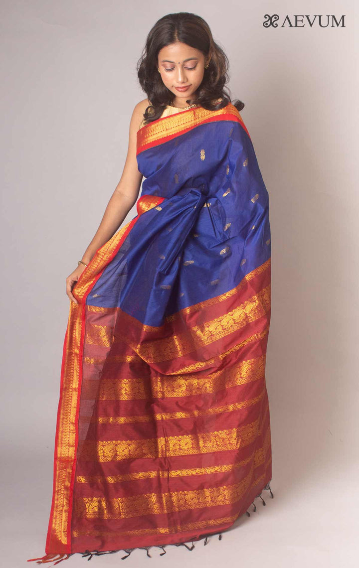 Kalyani South Cotton Silk Handloom Saree with Blouse Piece - 4471 Saree T Umarali   