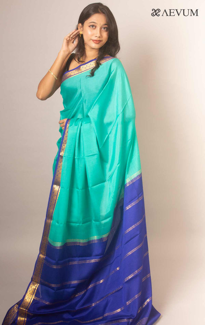 Mysore Silk Saree with Silk Mark - 5536 - AEVUM