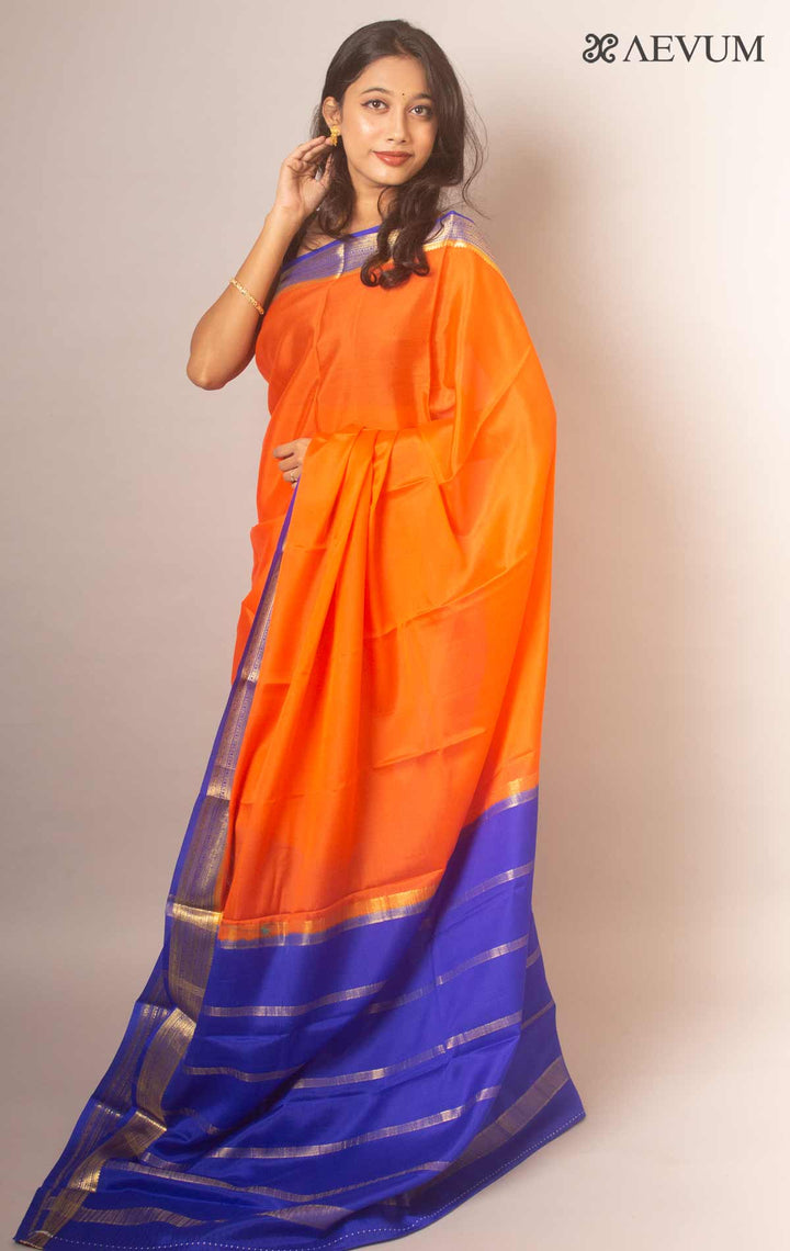 Mysore Silk Saree with Silk Mark - 5538 - AEVUM
