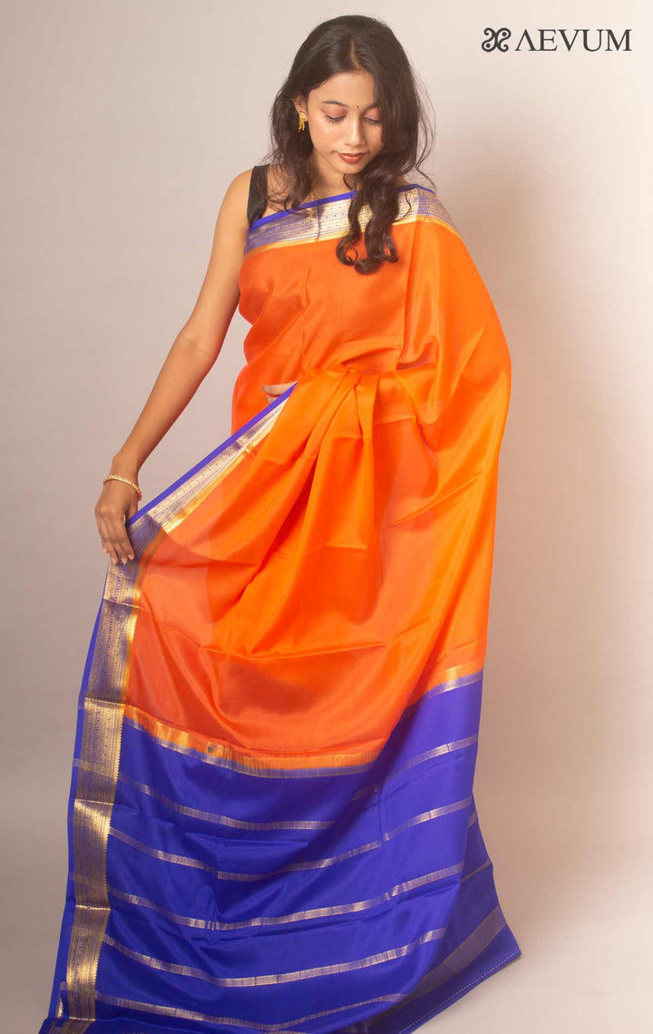 Mysore Silk Saree with Silk Mark - 5538 - AEVUM