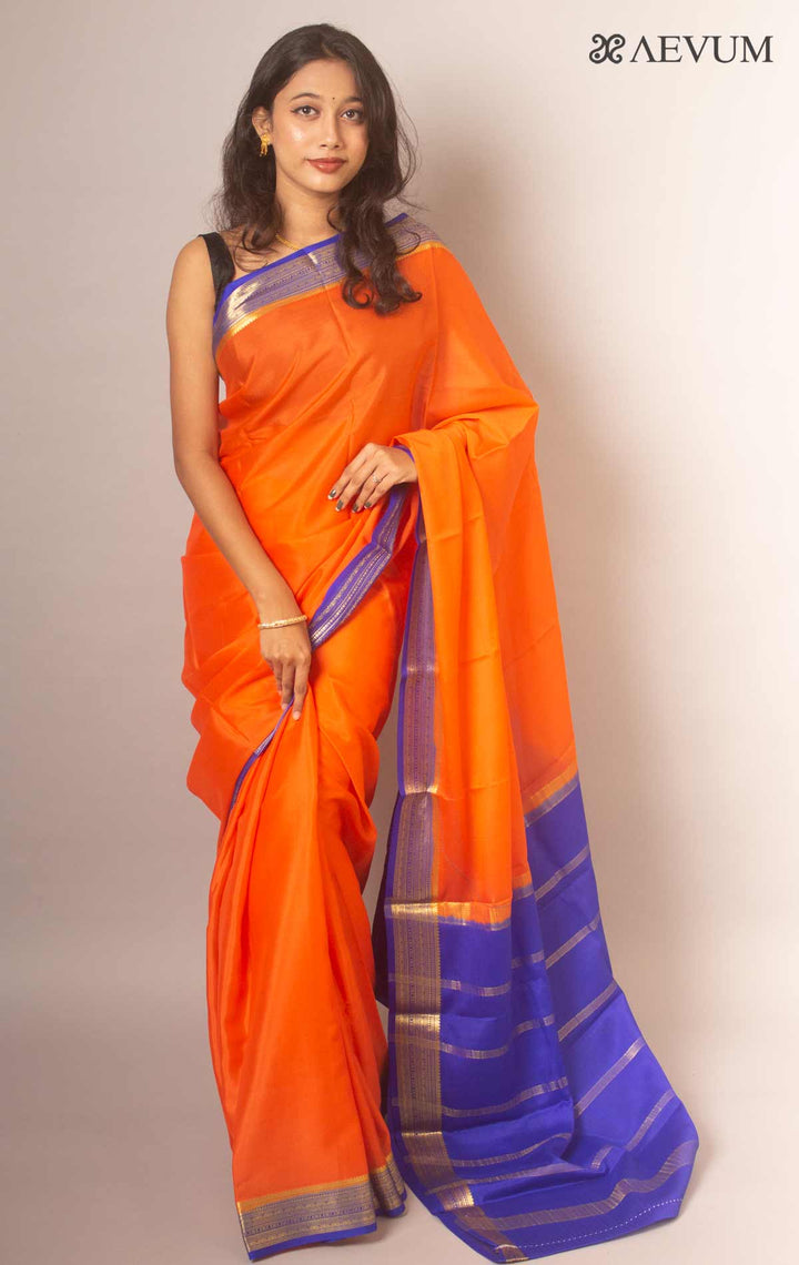 Mysore Silk Saree with Silk Mark - 5538 - AEVUM