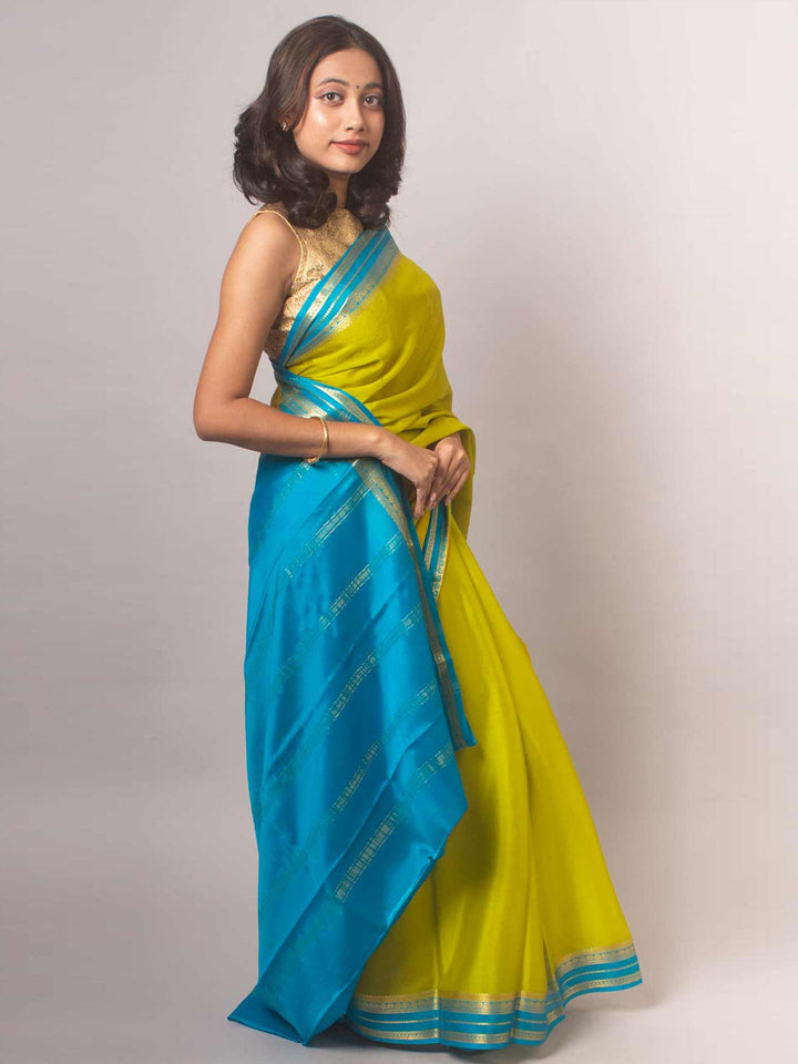 Mysore Silk Saree with Silk Mark - 5539 - AEVUM