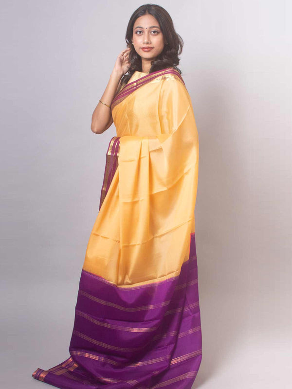Mysore Silk Saree with Silk Mark - 5540 - AEVUM