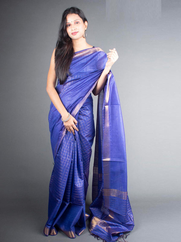 Kota Silk Medium Check Saree - 5820 Saree AEVUM   