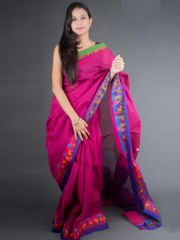 Bangladeshi Cotton Handloom Saree Without Blouse Piece - 6433 Saree AEVUM 2