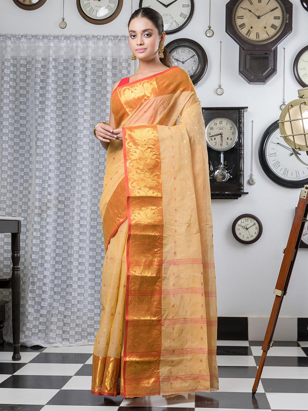 Bengal Cotton Handloom Saree Without Blouse Piece - 6651