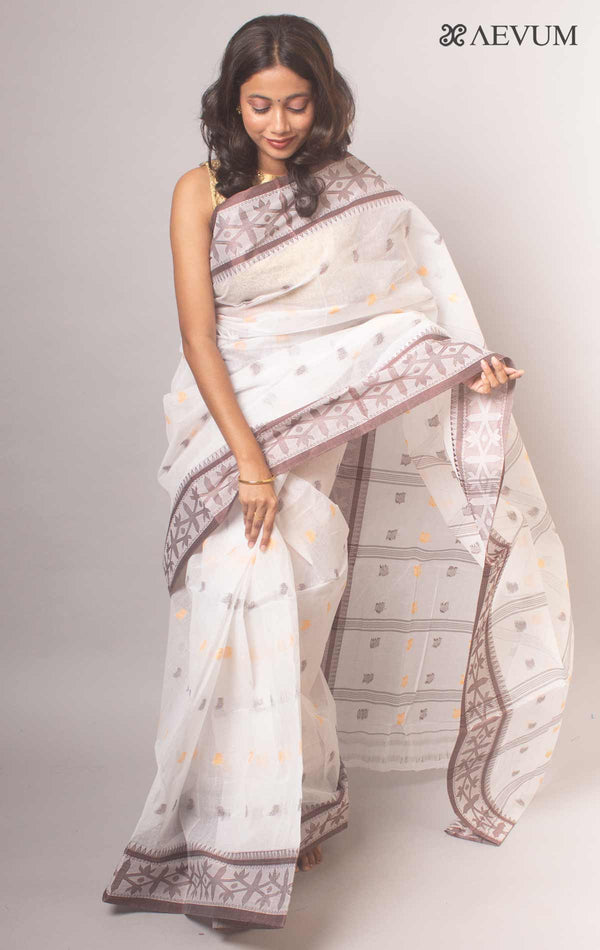 Bengal Cotton Handloom Saree Without Blouse Piece - 6663 Saree Ashoke Pal   
