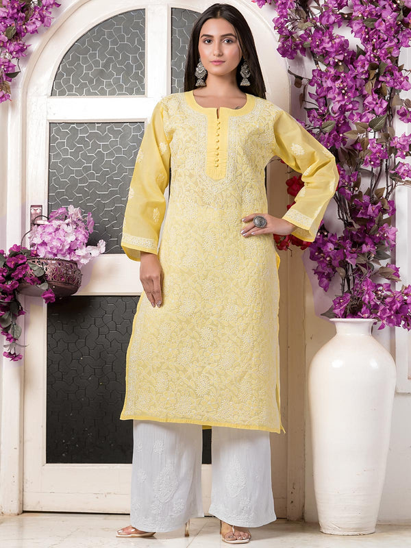 Pure Cotton Chikankari Kurta Set - 7151