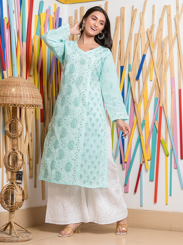 Pure Cotton Chikankari Kurta Set - 7172