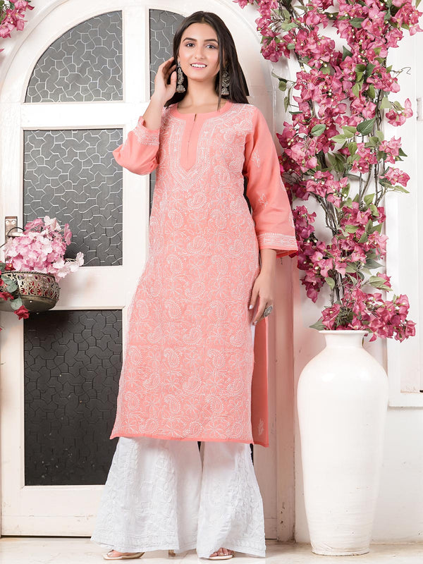 Pure Cotton Chikankari Kurta Set - 7175
