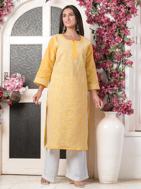 Pure Cotton Chikankari Kurta Set - 7184