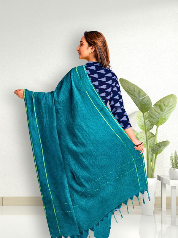 Pure Cotton Woven Ikkat Kurta Set - 8753 Women's Kurta Set AEVUM 2   